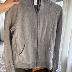 Lululemon Scuba Zip-Up Hoodie - Size 8, Gray